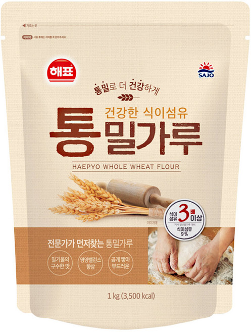 해표 통밀가루, 1kg, 1개