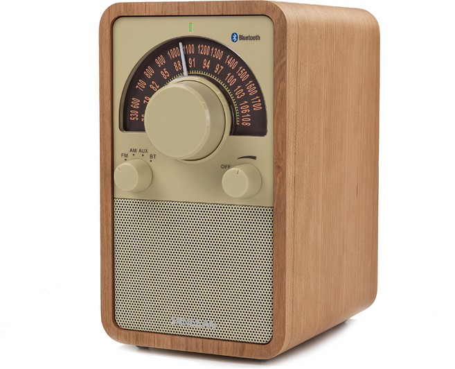 [정식수입품] 산진 SANGEAN WR-15BT 레트로 빈티지 원목 FM/AM 블루투스 라디오, 크림