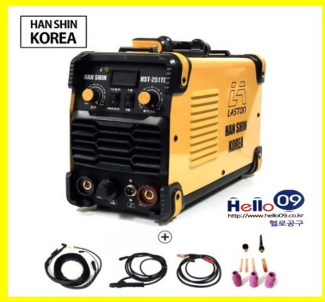 한신 알곤 아크용접기HST-251TIG(220V)알곤아크겸용 홀다 어스선 포함, 1개