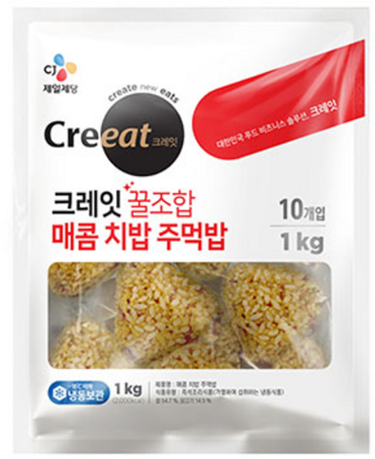 CJ 크레잇 매콤 치밥 주먹밥 1kg, 1개