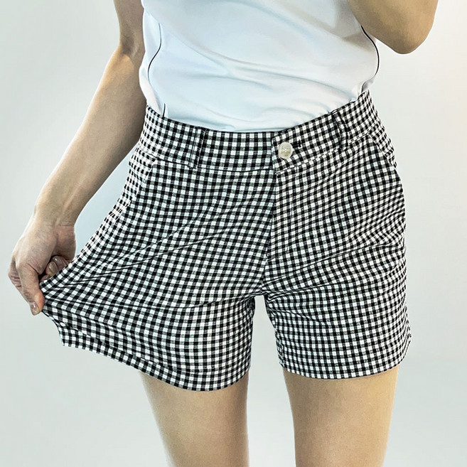 투솜 여성 골프 반바지 쿨 체크 스판 골프 숏팬츠 봄 여름 냉감 시원한골프웨어 빅사이즈