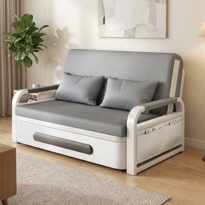 미스티 라텍스 가죽소파 1인용 2인용 접이식 소파베드 소파침대 MTL1, 라텍스 그레이_82cm