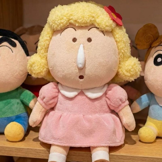 蠟筆小新 阿呆 毛絨掛件 鑰匙扣 動漫周邊包掛, 1個, 呆呆毛絨抱枕35厘米