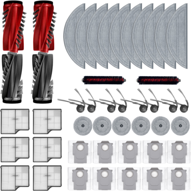 호환 호환돼지 로보락 S9 MaxV Ultra 소모품 물걸레 더스트백 필터 브러쉬 1년 패키지, 1개
