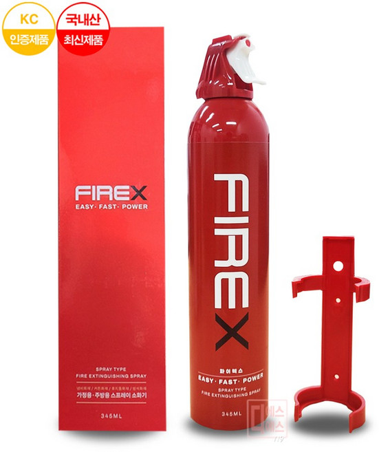 미니소화기 파이렉스 FIREX 스프레이식 소화기 가정용 휴대용 최신제품 당일발송, 465g, 1개
