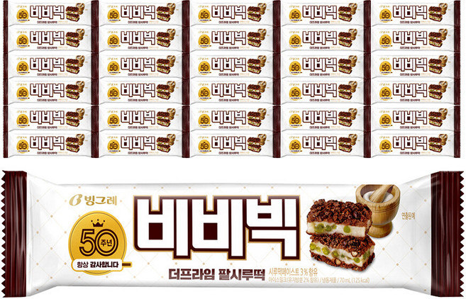 빙그레 비비빅 팥시루떡 30개 바 아이스크림