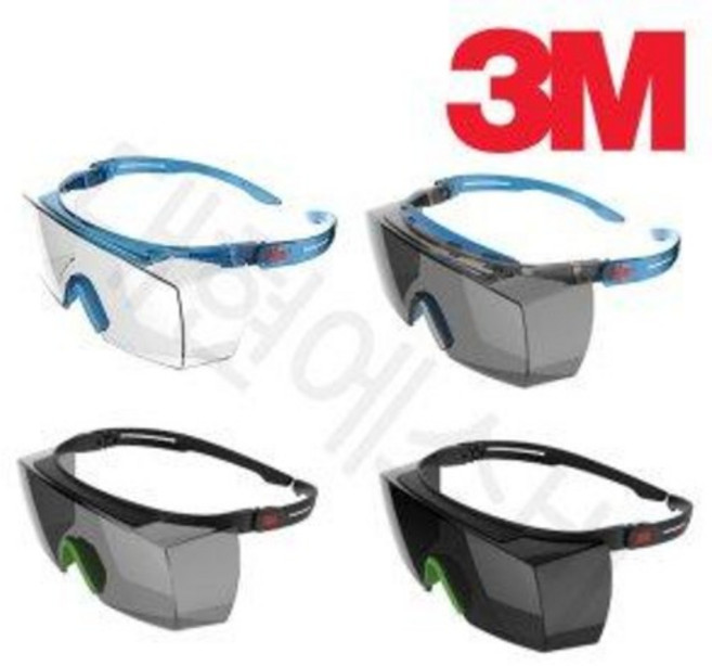 쓰리엠 OTG 보안경 SecureFit SF3730AS IR 3.0, 투명검정프레임 + 회색렌즈, 1개