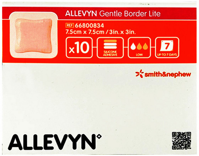 allevyn 알레빈 젠틀보더/알레빈 젠틀보더 라이트 7.5 X 7.5 외 4건 10매, 젠틀보더 라이트 7.5cmx7.5cm