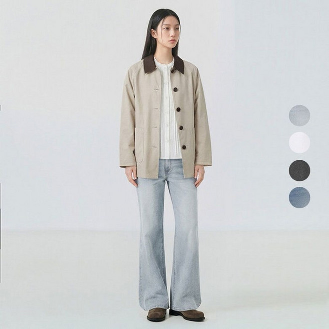 [백화점정품] 프로젝트M 여성 히든밴딩 이지 와이드핏 데님 팬츠 EPG5DP2200