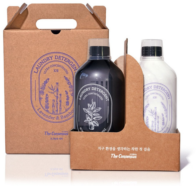 [판매기한 임박할인 제조일 24년2월] 더컨센서스 초고농축 세탁세제 950ml 라벤더&뱀부, 1개
