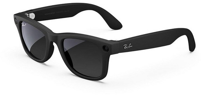 Ray-Ban Meta (Gen 1) Wayfarer Large Matte Black | Smart AI Glasses for Men Women — 12 MP Camera, 매트 블랙 / 편광 그라데이션 그래파이트