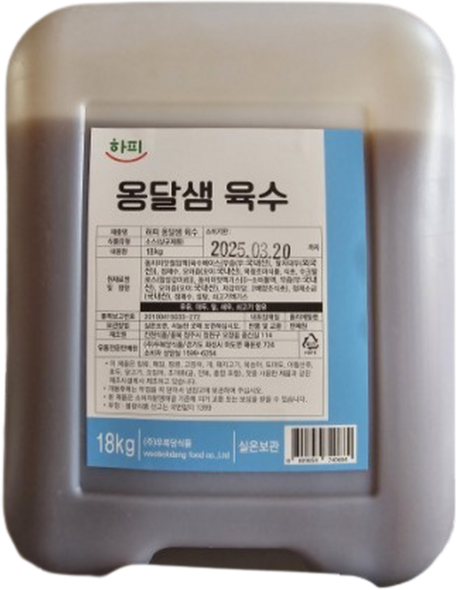 우복당 하피 옹달샘육수 18kg 업소용 농축액, 1통