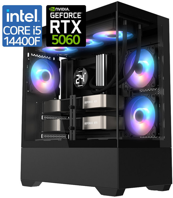 [i5-14400F/RTX5060]고사양 게이밍 조립PC 컴퓨터 롤 오버워치 발로란트 배그, Free DOS, 500GB, 16GB, 지포스 RTX 5060, 인텔 i5-14400F