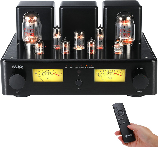 Juson Audio FTA88 180W KT88 튜브 증폭기 클래스 A HIFI 통합 진공 앰프(Mosfet 단일 종단 듀얼 모드 원격 aptX-HD 포함)