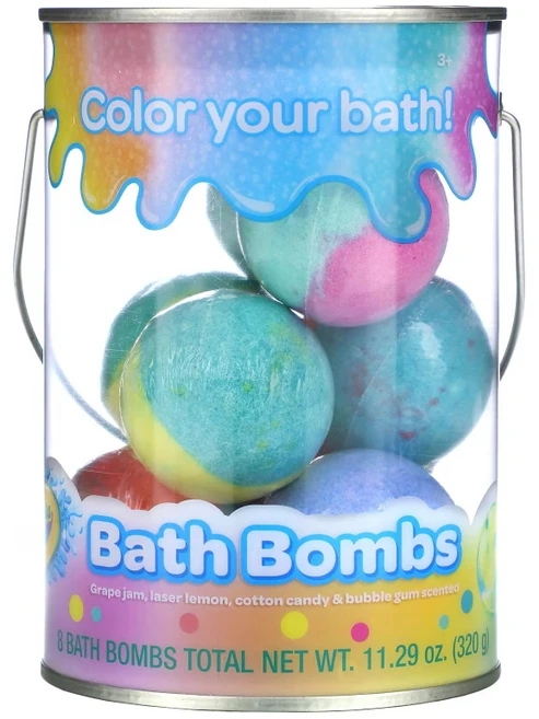 Crayola 크레욜라 베스 배쓰 바스 밤 포도 잼 레이저 레몬 솜사탕 풍선껌 향 8개입, 1개, 320g - 쿠팡