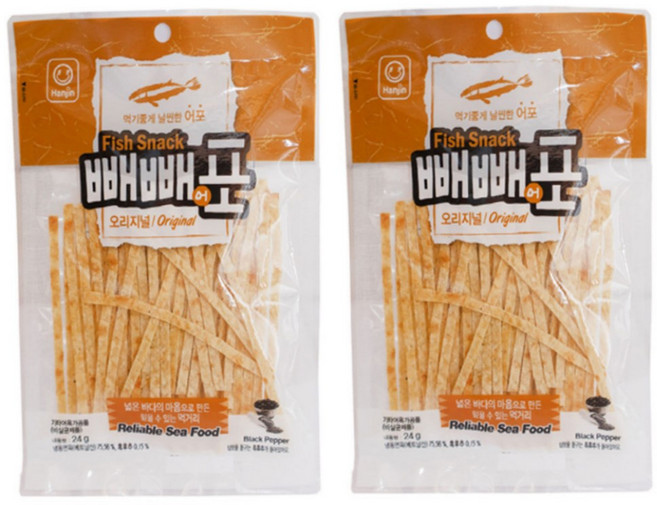 한진식품 빼빼어포 오리지널 24g, 2개