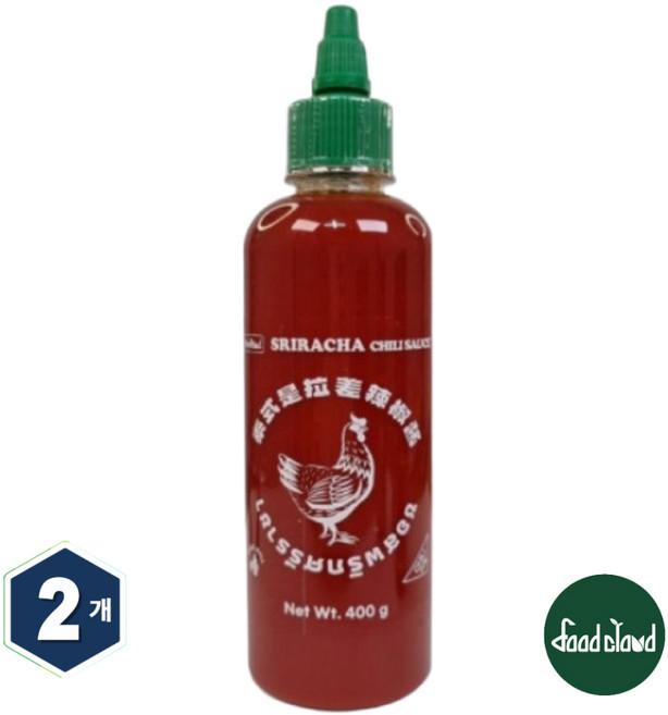 닭표 0칼로리 스리라차 핫 칠리소스 (고추함량 70%), 400g, 2개