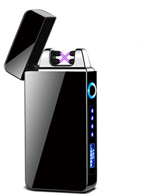 TTN USB 더블아크 라이터03 충전식 선물 고급형, TTNUSB더블아크라이터03-블랙, 1개