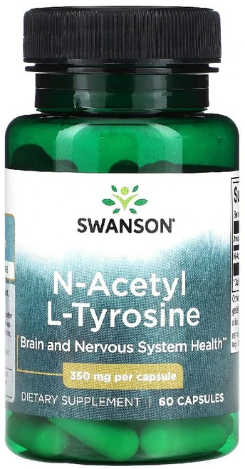 스완슨 N아세틸 l 티로신 엘 타이로신 Tyrosine 아미노산 60캡슐, 1개, 60정 - 쿠팡