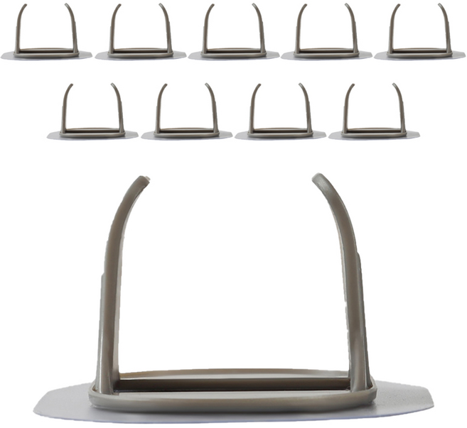 월간리빙 세탁기 호스 정리 고정 클립, 10개, 대형(그레이)