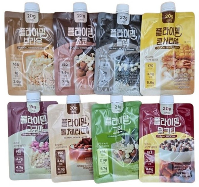 플라이밀 스타터패키지 단백질쉐이크 (45g*8팩 8가지맛), 플라이밀 스타터패키지 단백질쉐이크 45g 8가지맛 16, 45g, 1개