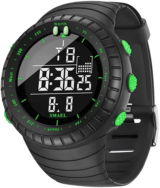 Westend 야광 자동 기계식 시계 사우디 아라비아 군용 2 캘린더, 06 Black Watch
