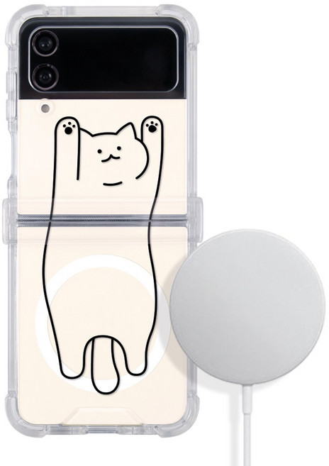 Z플립4 전용 힌지보호 맥세이프 호한 디자인 젤하드케이스