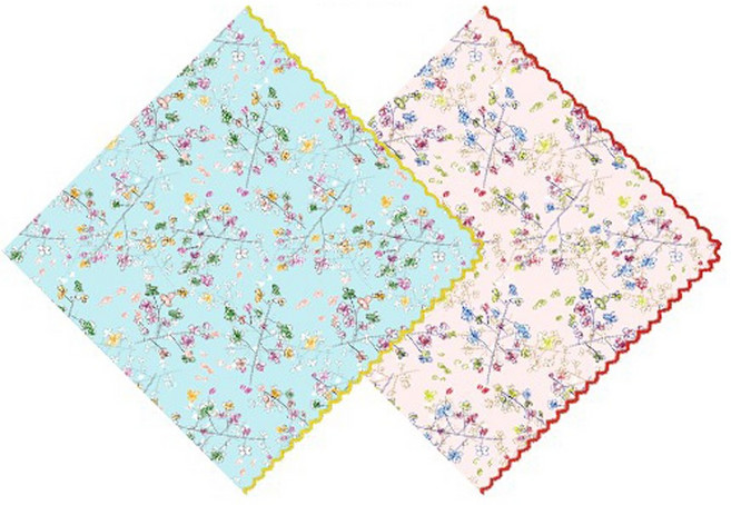 악세사리마켓 빅사이즈 가제 아사 순면 레이스 꽃무늬 패턴 여성 손수건 스카프