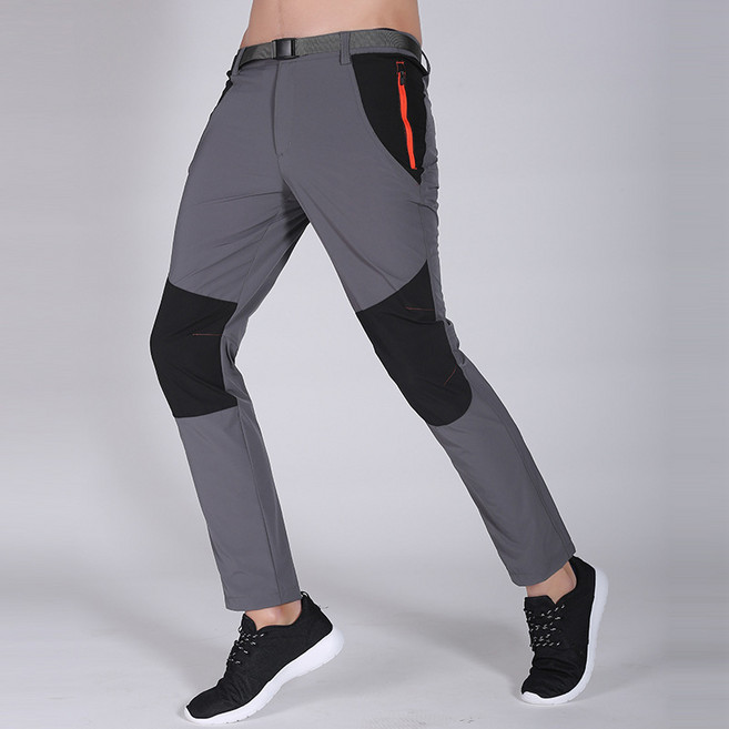 夏季戶外速幹褲情侶徒步彈力登山褲輕薄透氣男女士快乾長褲跨境