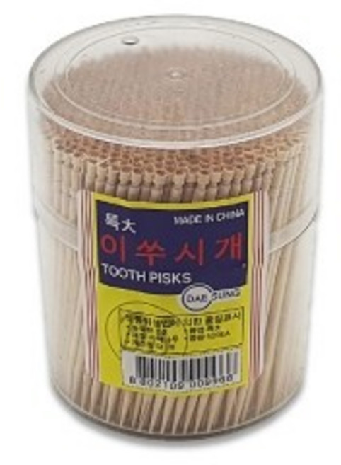 원형통 단면 이쑤시개, 1개, 500개입