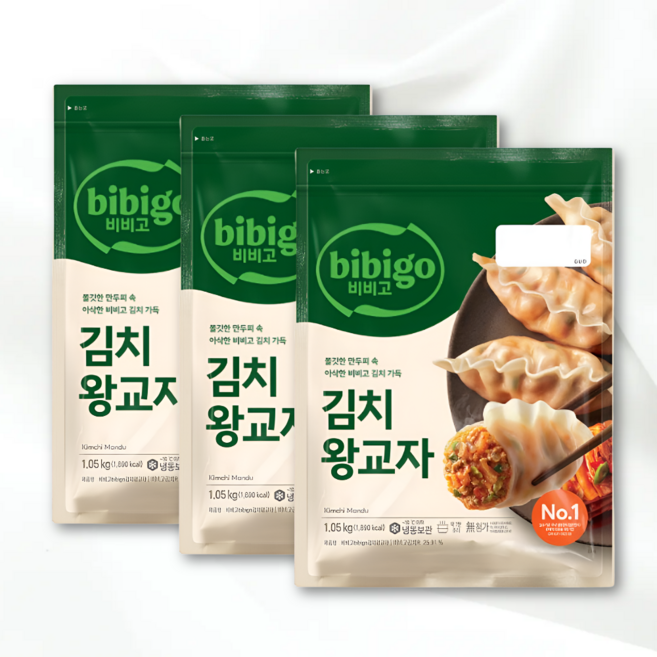 CJ 비비고 김치왕교자 1kg 2개