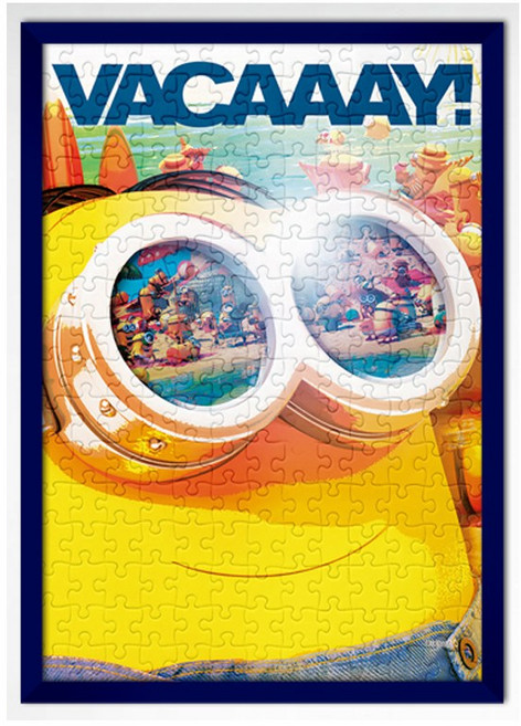 500피스 직소퍼즐 미니언즈의 여름나기 (액자옵션선택) AL5321, 1개, 퍼즐+슬림우드블루 직소퍼즐액자포함, 500조각