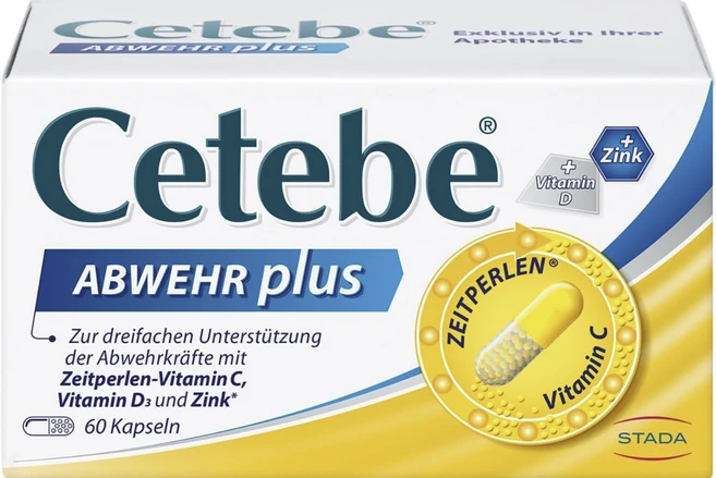 독일 스타다 STADA 체테베 압베어 플러스 멀티비타민 아연 60캡슐 면역력 독일직배송, 60정, 1박스 - 쿠팡
