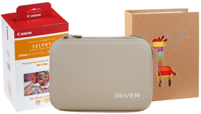 캐논 셀피 RP-108 포토인화지 아이리버 CP 케이스 포토앨범 세트, RP-108+IR CP 케이스+포토앨범
