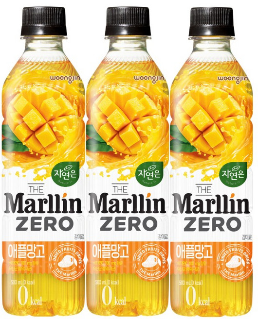 자연은 웅진 더말린 애플망고 500ml, 10개