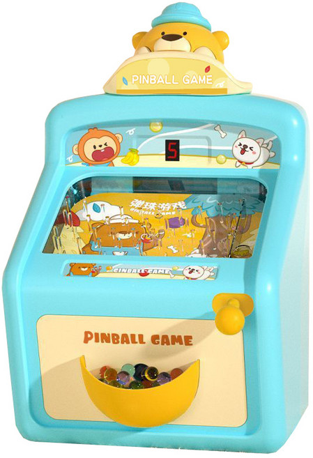 兒童聲光萌熊彈珠台 趣味聲光效果 親子互動益智玩具, 藍色, 1個