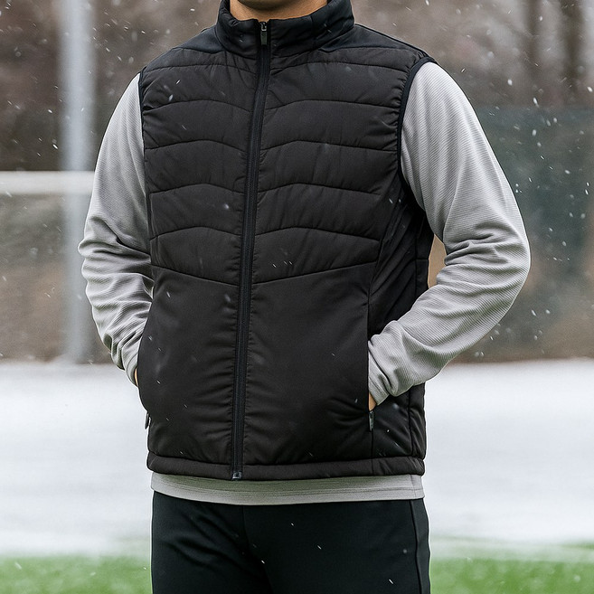 66inch 경량 스판 축구 풋살 러닝 트레이닝 패딩 조끼