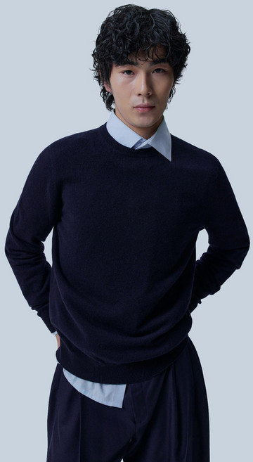 [GOBI] 고비 캐시미어 에센셜 남성 크루넥 니트 스웨터