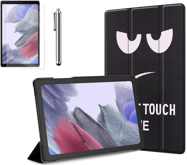 갤럭시탭A7 라이트 Lite 8.7 호환 슬림 북커버 케이스 스탠드+액정필름+터치펜 SM-T220N T225N 케이스나라, 앵그리, 기본 케이스