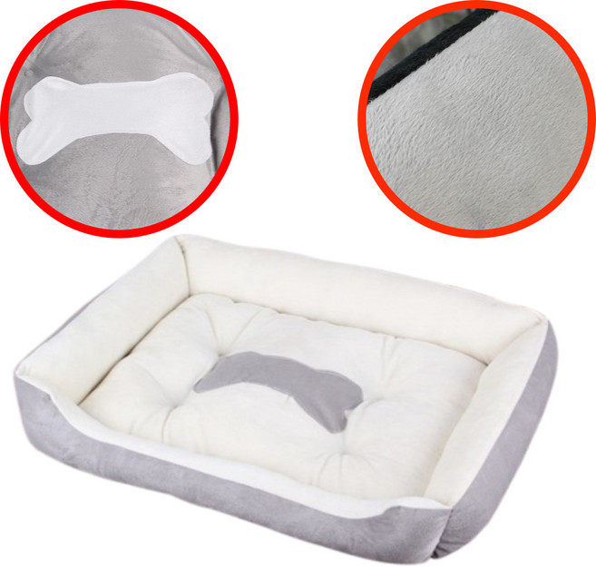 몰리오스 사계절 강아지 고양이 대형 애견 반려견 방석 쿠션, 1개, 그레이