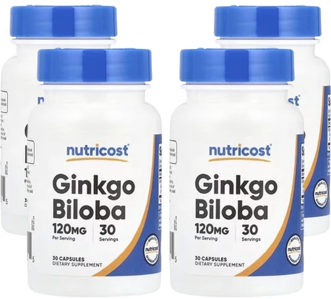 뉴트리코스트 징코 빌로바 120mg 30캡슐, 30정, 4개 - 쿠팡