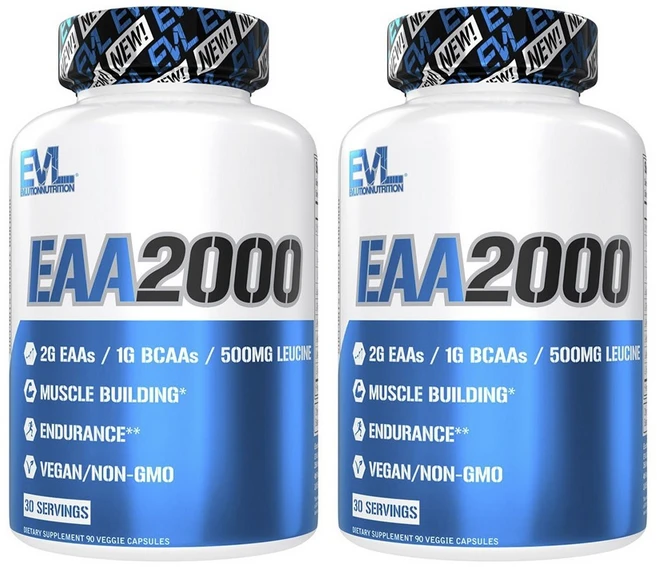 EVLUTIONNUTRITION EAA 2000 베지캡슐, 90정, 2개 - 쿠팡