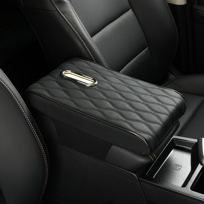메이튼 트랙스 크로스오버 팔걸이 튜닝 쿠션 콘솔 가죽 컬러 순정 검정 대형 32x22x5, 대형 블랙