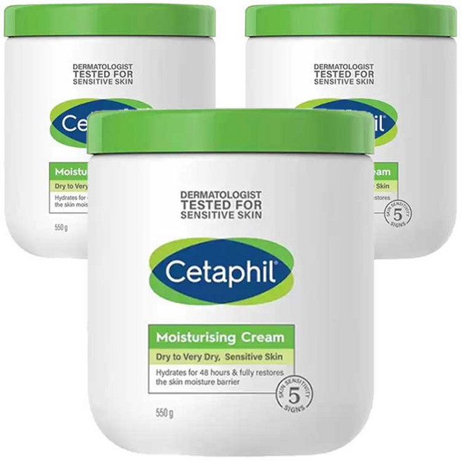 세타필 모이스춰라이징 크림, 3개, 550g