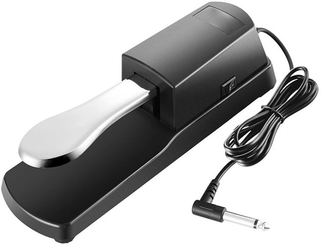 전자 키보드 피아노 페달 페달 유지 댐퍼 페달 롤랜드 피아노 키보드, 실버, 1개