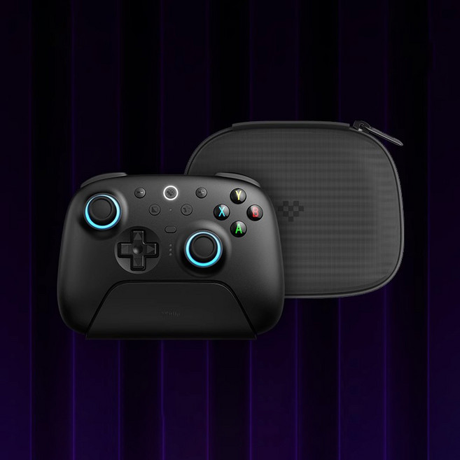 [Triton] 8bitdo 팔비또 얼티메이트2 무선 게임패드 컨트롤러 Ultimate2 PC버전 2세대 충전독포함, 1개, 블랙+수납가방