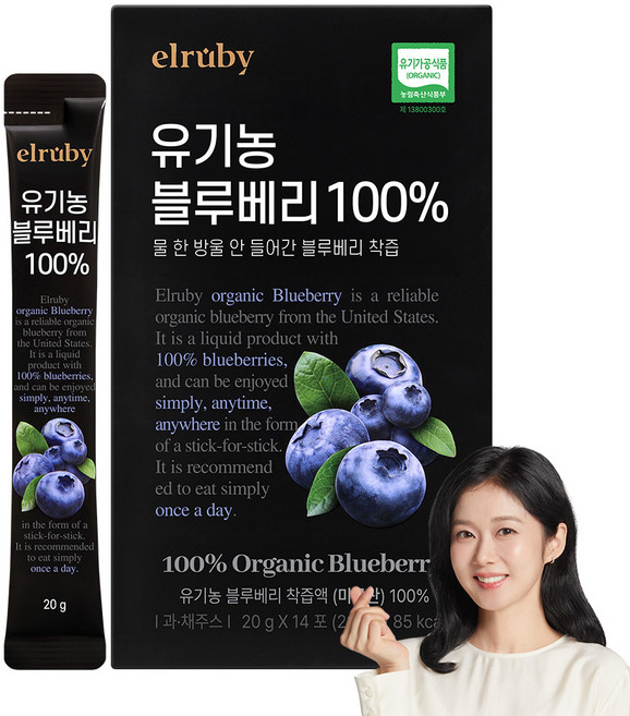 [휴온스N] NFC 유기농 블루베리 착즙 원액 스틱 100%, 14회분, 14포