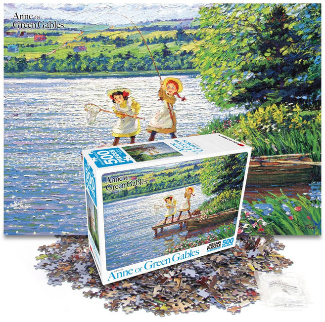 빨강머리앤 직소 퍼즐 500조각, 500피스, 반짝이는 호수, 1개