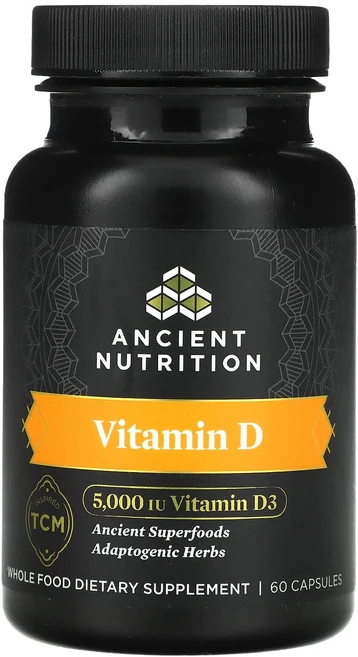 Ancient Nutrition 비타민D 125mcg(5000IU) 캡슐 60정, AncientNutrition비타민D125mcg5000, 1개 - 쿠팡