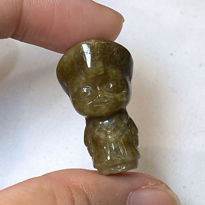 君遇 糯種黃翡 僵小魚造型翡翠吊飾